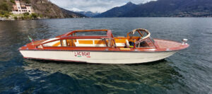 classic wooden venetian limousine lake como